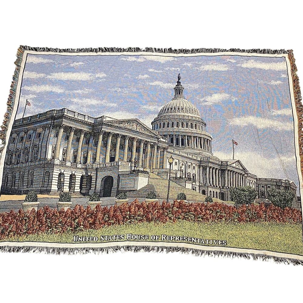 Pure Country Weavers US House of Representatives Capitol Blanket Throw 72x54